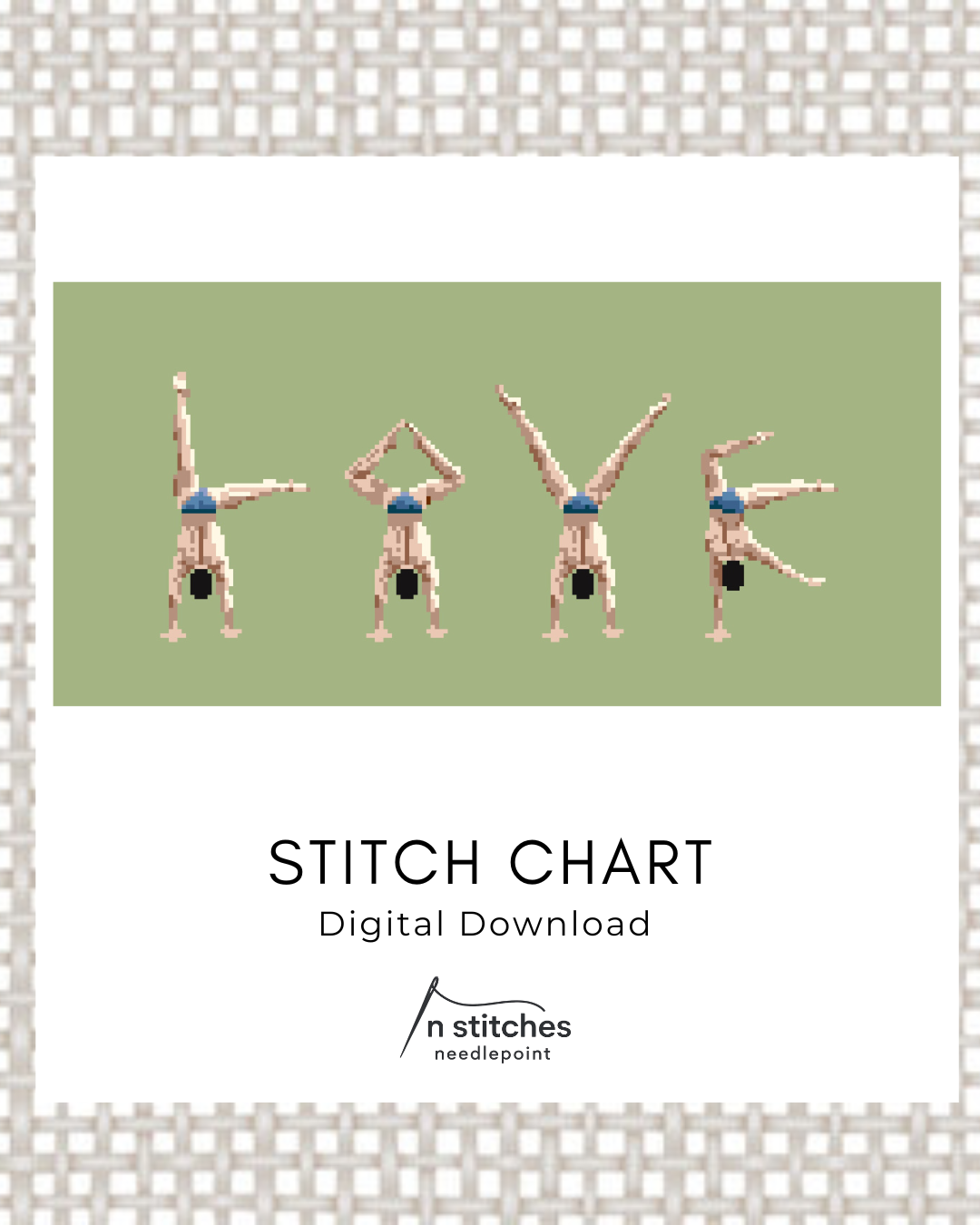 Cheeky Love Needlepoint Pattern (Digital Download)